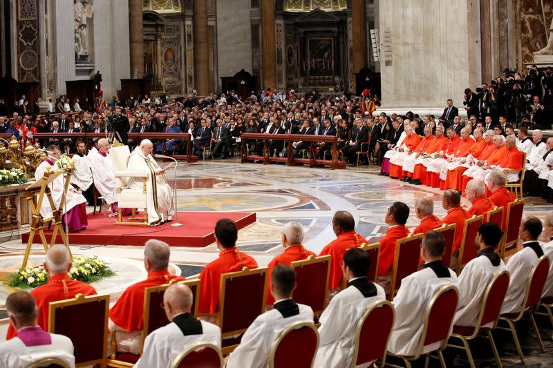 Pope Francis appoints new cardinals during a consistory ceremony at the Vatican