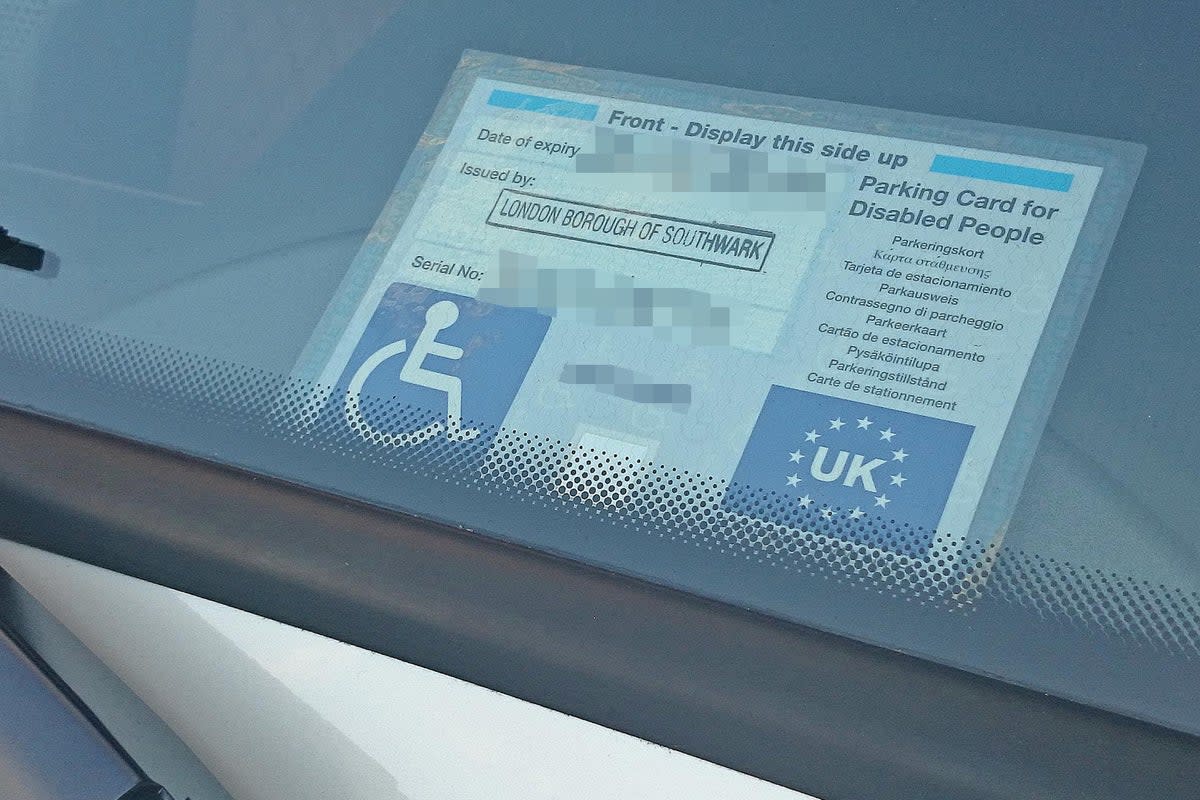 Blue badge: Southwark Council confirmed the badge was valid