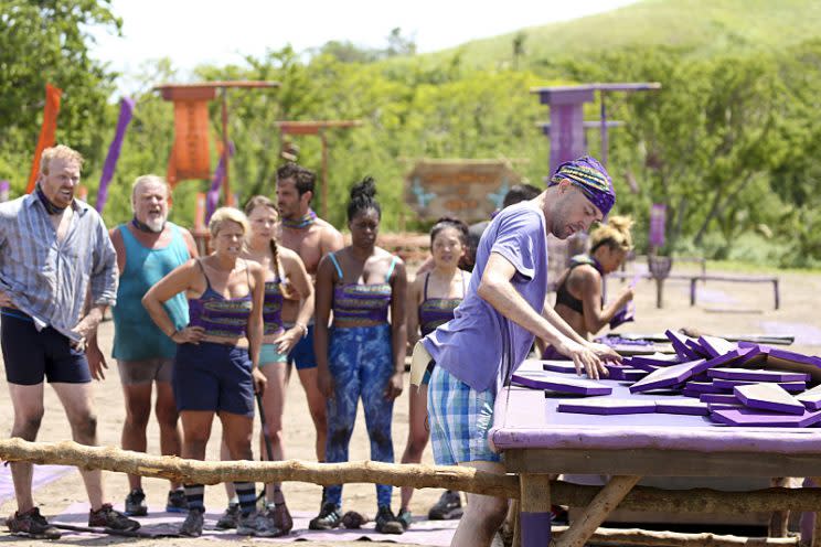 David Wright attempts to solve the puzzle for his tribe on SURVIVOR: Millennials vs. Gen. X, when the Emmy Award-winning series returns for its 33rd season with a special 90-minute premiere, Wednesday, Sept. 21 (8:00-9:30 PM, ET/PT) on the CBS Television Network. Photo: Monty Brinton/CBS Entertainment Ã‚Â©2016 CBS Broadcasting, Inc. All Rights Reserved.