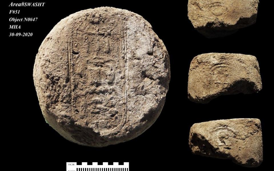 The site was dated thanks to hieroglyphics stamped on clay items recovered by researchers - Zahi Hawass Center For Egyptology 