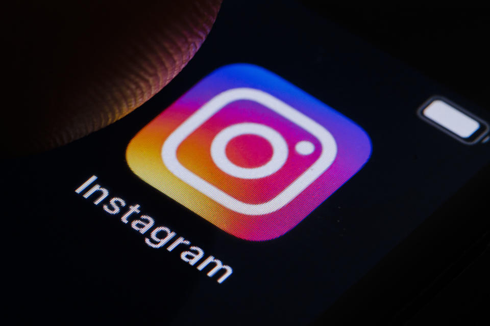 BERLIN, GERMANY - MARCH 10: In this photo illustration the logo of Instagram can be seen on a smartphone on March 10, 2022 in Berlin, Germany. (Photo Illustration by Thomas Trutschel/Photothek via Getty Images)