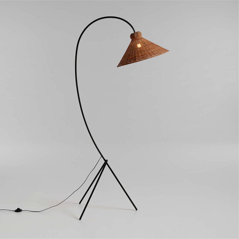 L'Union Black Metal Arc Floor Lamp