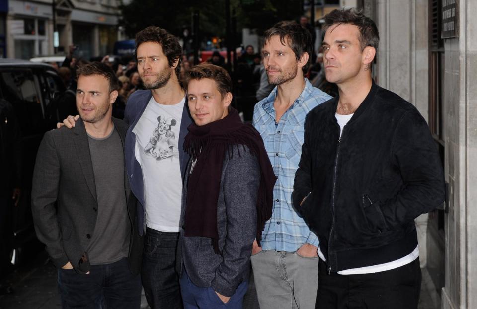 Robbie Williams rejoined Take That for a period in 2010 (Getty Images)