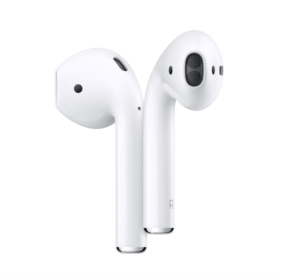 Apple AirPods in white on white background (Photo via Walmart Canada)