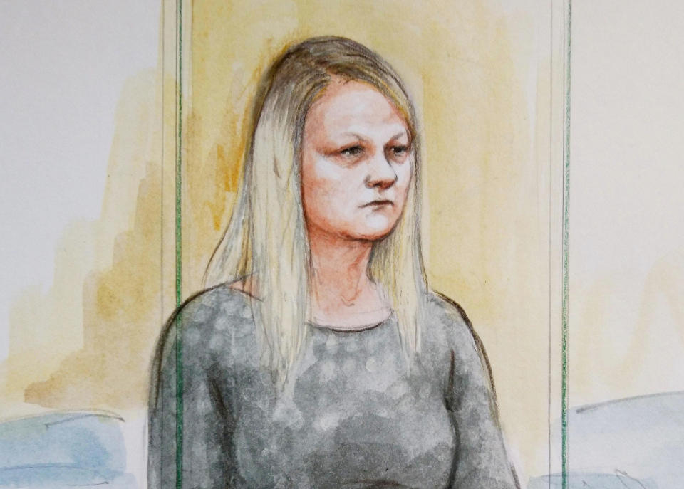 Louise Porton in the dock at Birmingham Crown Court, June 26, 2019. A mum  will go on trial at Birmingham Crown Court today, June 26, 2019, after she denied murdering her two young daughters within three weeks of each other.  See SWNS story SWMDmurder.  Louise Porton, 23, is accused of killing three-year-old Lexi Draper and 16-month-old Scarlett Vaughan last year.  Porton, will stand trial today June 25 after pleading not guilty to two charges of murder.  The court heard she allegedly murdered Lexi on January 15 2018 and Scarlett on February 1 2018.
