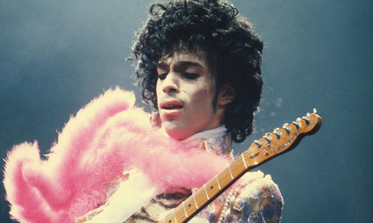 <span>Prince performs live in California in 1985.</span><span>Photograph: Michael Ochs Archives/Getty Images</span>
