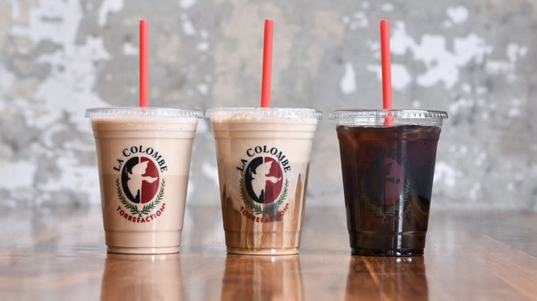 Three la colombe cups