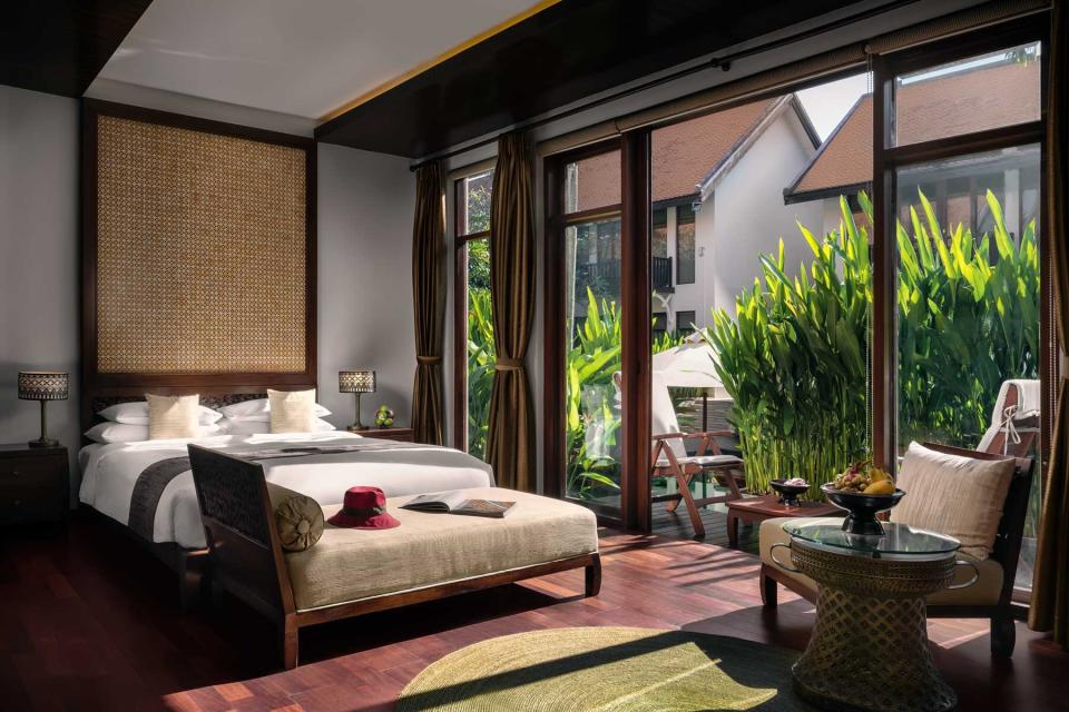 Guest room at the Anantara Angkor Resort in Cambodia