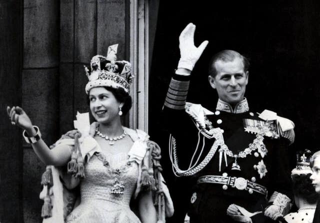 On the balcony after the Coronation