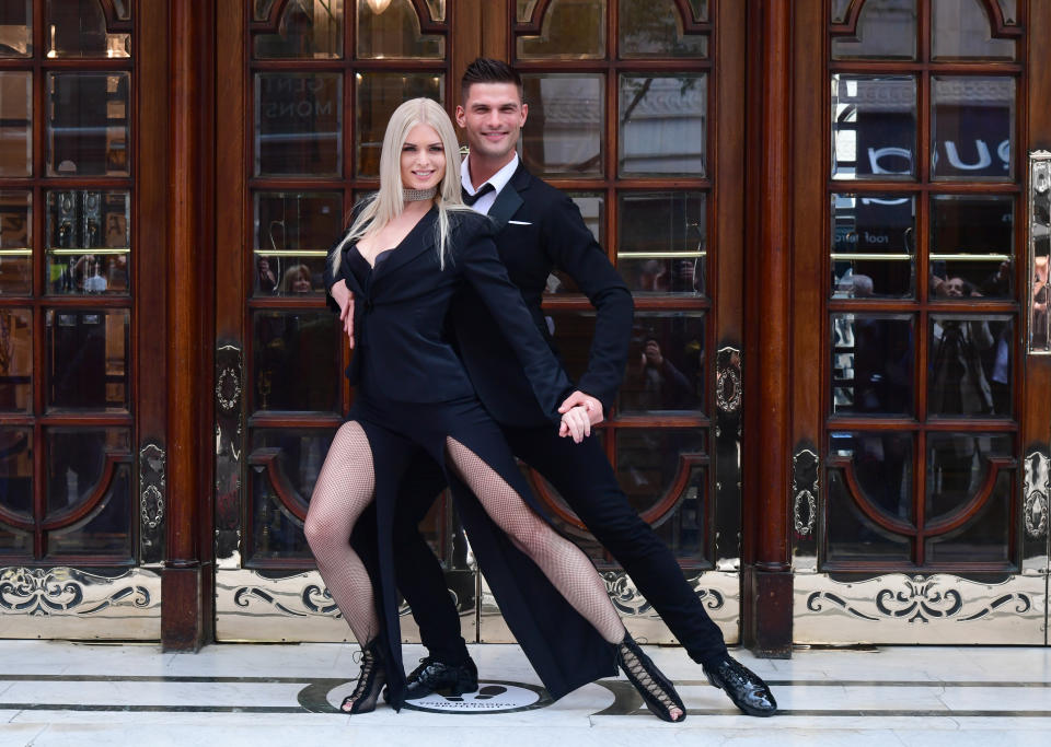 <p>Stricly Come Dancing stars Aljaz Skorjanec and Nadiya Bychkova launching their new show, Here Come the Boys, at the London Palladium. Picture date: Tuesday May 25, 2021.</p>
