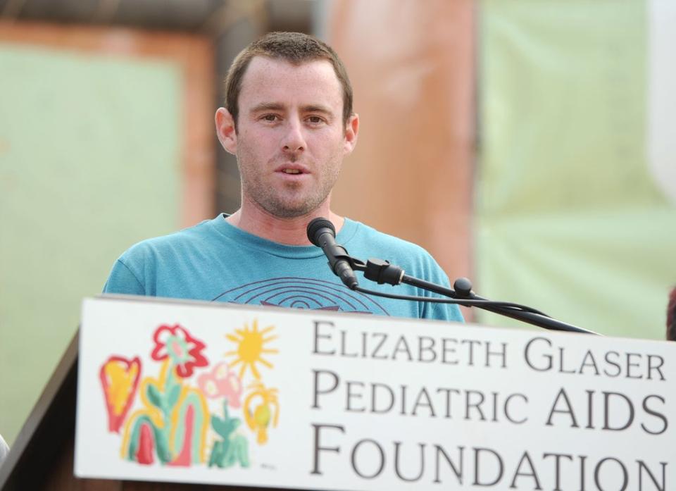 Jake Glaser speaks at an event for the Elizabeth Glaser Pediatric Aids Foundation on 12 June 2011 in Los Angeles (Getty for EGPAF)