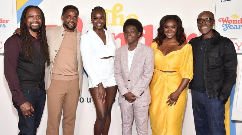 Saladin K. Patterson, Dule’ Hill, Laura Kariuk, EJ Williams, Saycon Sengbloh and Don Cheadle attend the Advance Finale Screening/Emmy FYC Event For “The Wonder Years” on May 15, 2022 in Los Angeles, California.