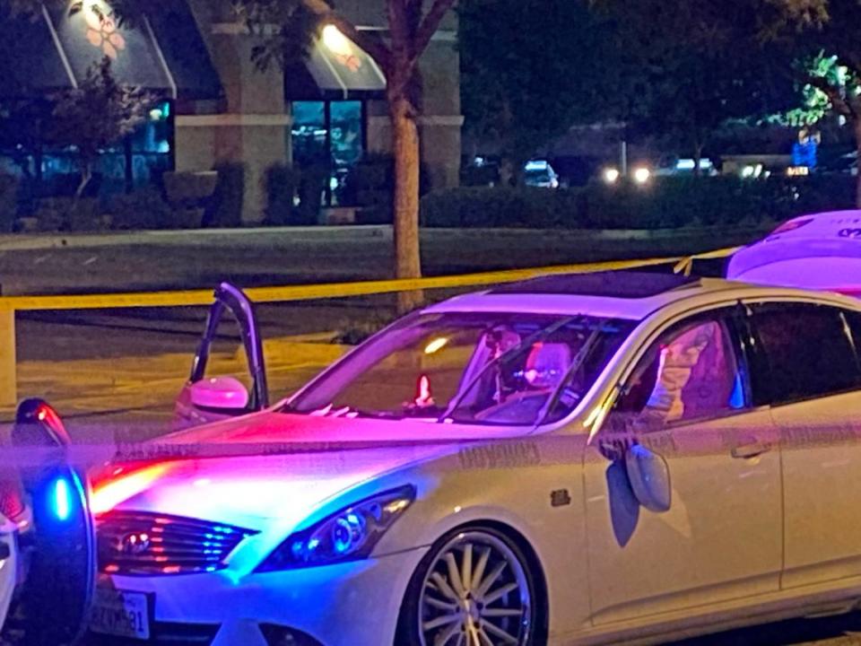 A bullet struck the front window of the driver’s side of a vehicle that tried to flee after an off-duty Fresno County Sheriff’s deputy on Thursday evening tried to get the vehicle to stop but instead fired at least one shot at the suspect. The incident happened Thursday night at the Macy’s parking lot in the River Park shopping center in northeast Fresno.