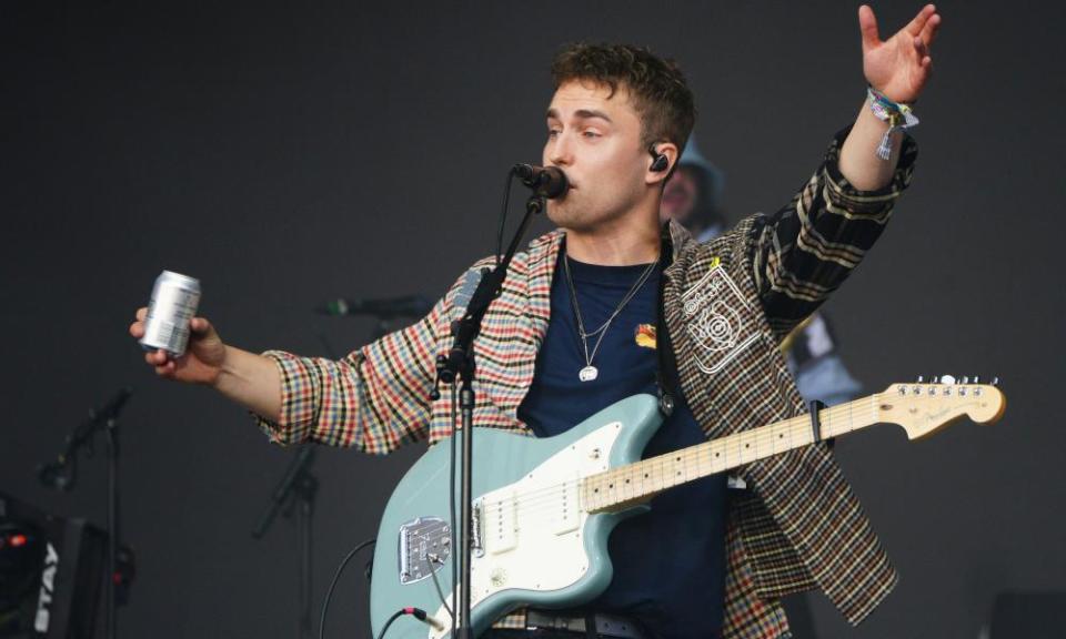 Sam Fender on the Pyramid stage.