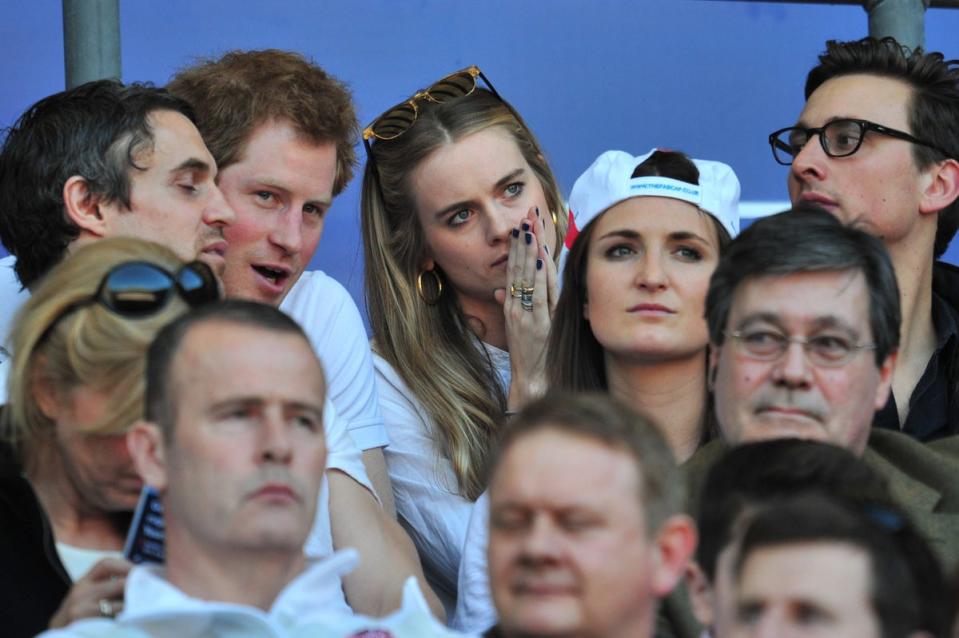 Bonas and ex-boyfriend Price Harry  at the Six Nations International rugby Union match in 2014 (AFP via Getty Images)