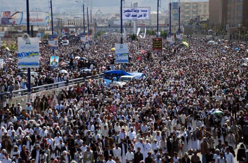 Manifestación en Saná en 2011