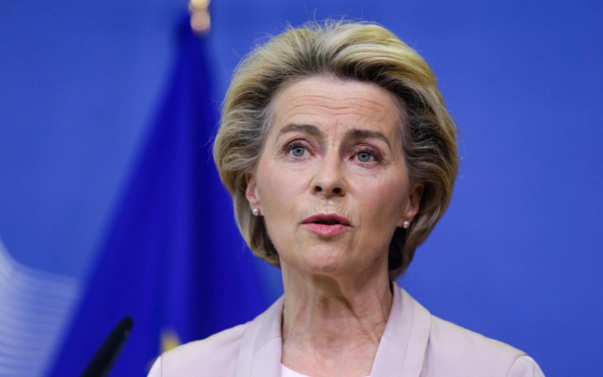 Ursula von der Leyen, the European Commission President, said she was 'very concerned' after the Government published the Internal Market Bill, which she warned 'breaks international law and undermines trust' - ARIS OIKONOMOU/POOL/EPA-EFE/Shutterstock/Shutterstock