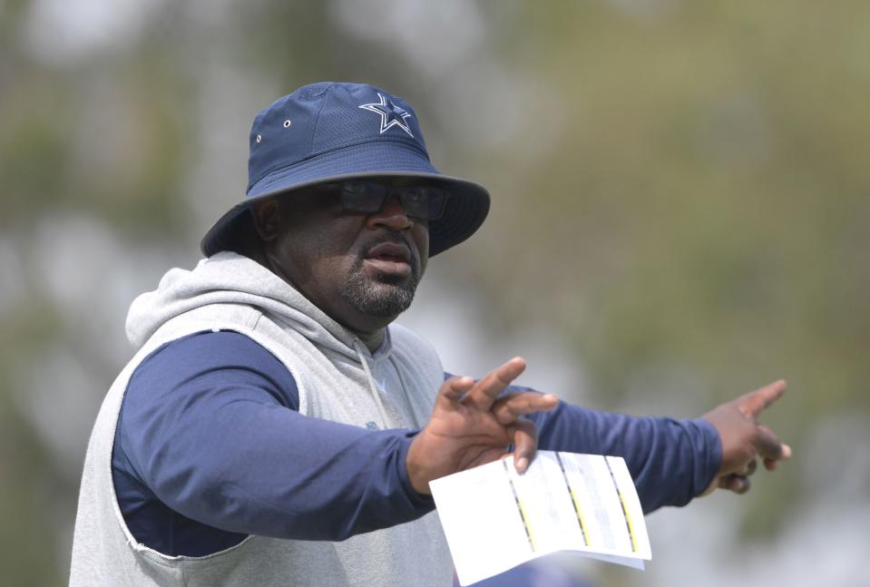 Gary Brown during Cowboys training camp in 2017.