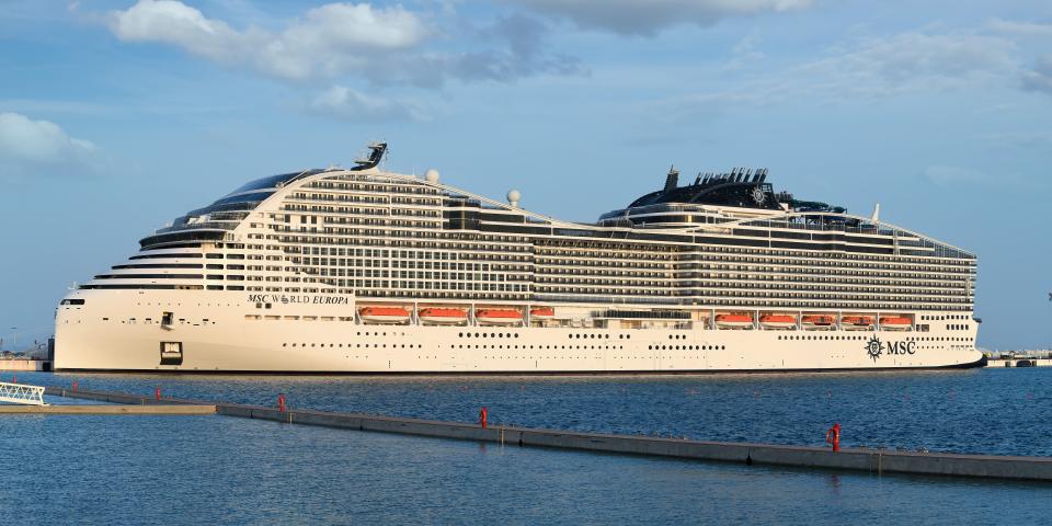 MSC World Europa cruise ship in Qatar.