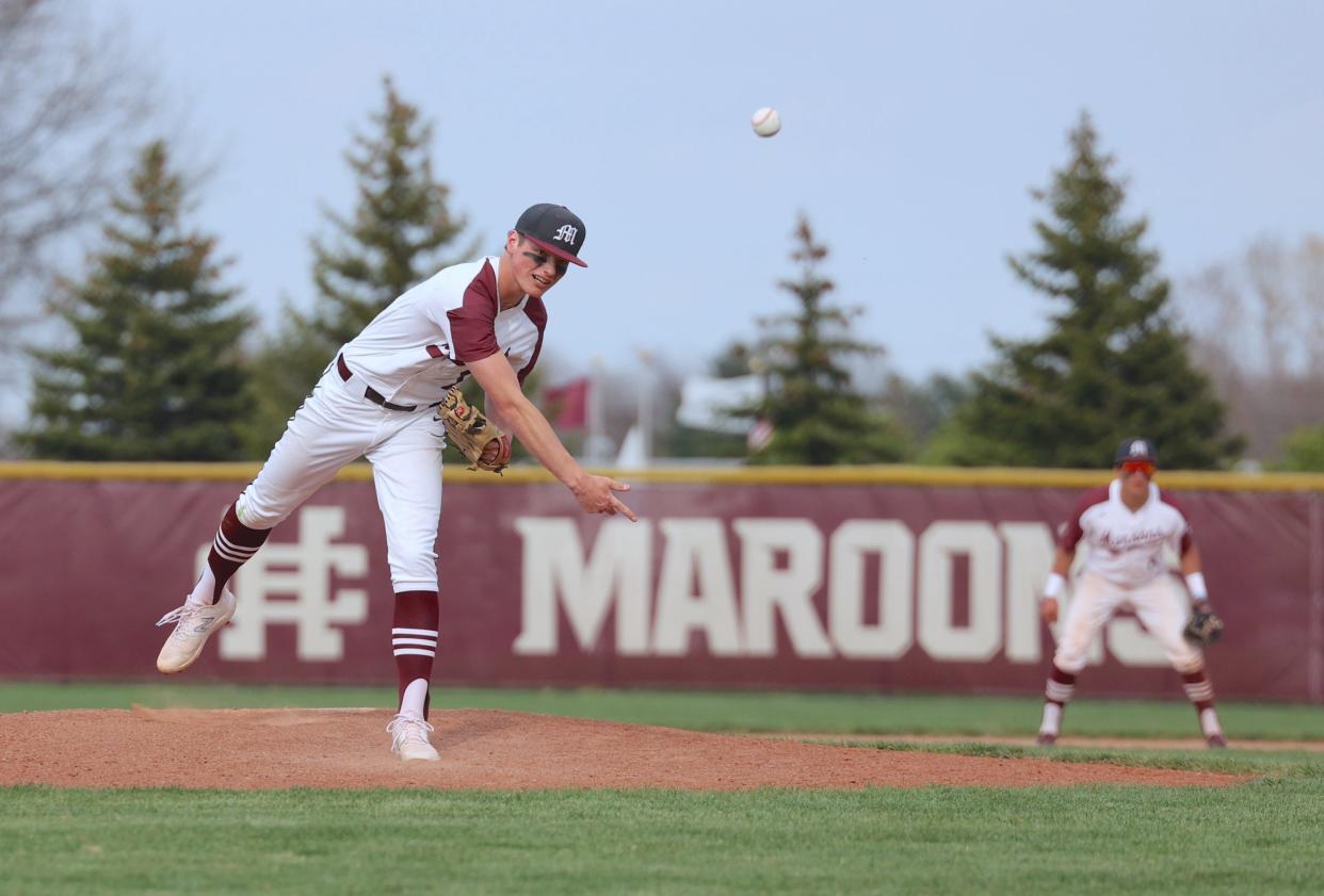 Holland Christian's Hudson Lubbers to pitch for Aquinas next year.