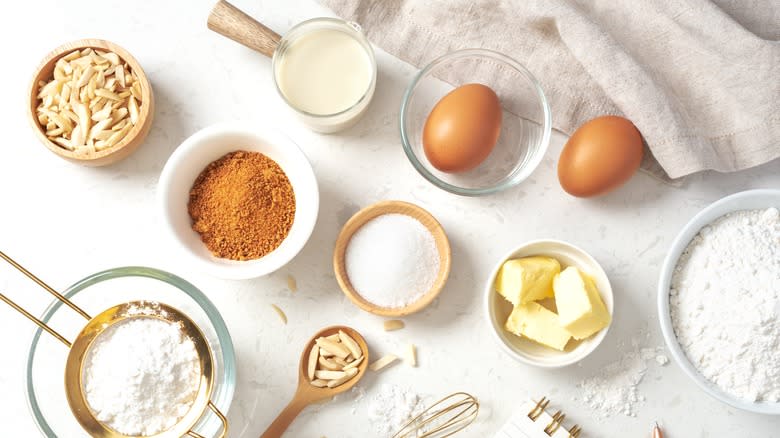 Ingredients for a cake