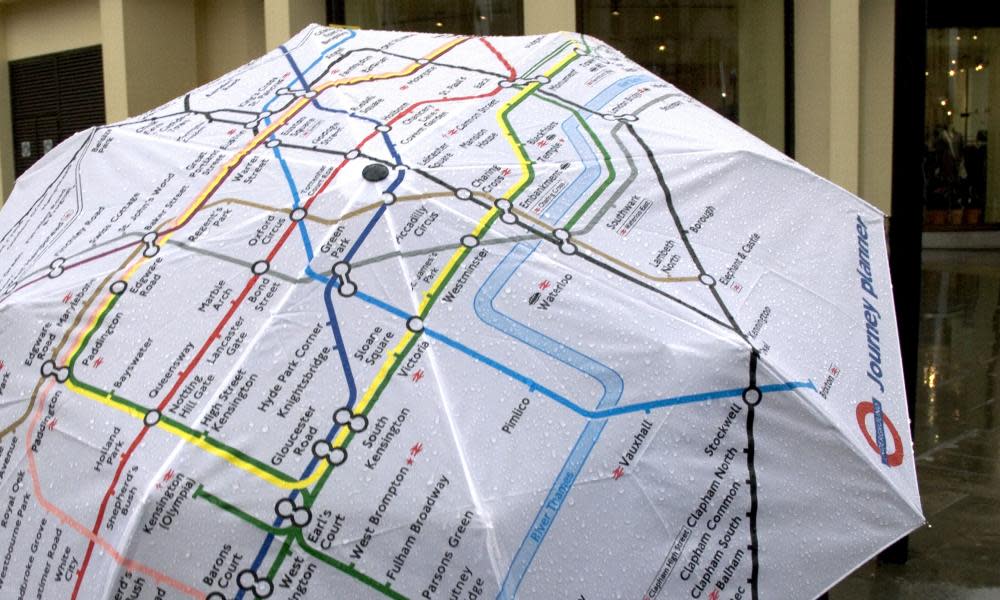 London underground map on an umbrella