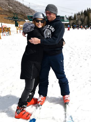 <p>Alex Goodlett/Getty</p> Taylor Kinney and his girlfriend Ashley Cruger attend Operation Smile's 10th Annual Park City Ski Challenge at The St. Regis Deer Valley in April 2022 in Park City, Utah