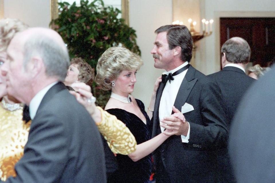 Princess Diana and Tom Selleck | REX/Shutterstock