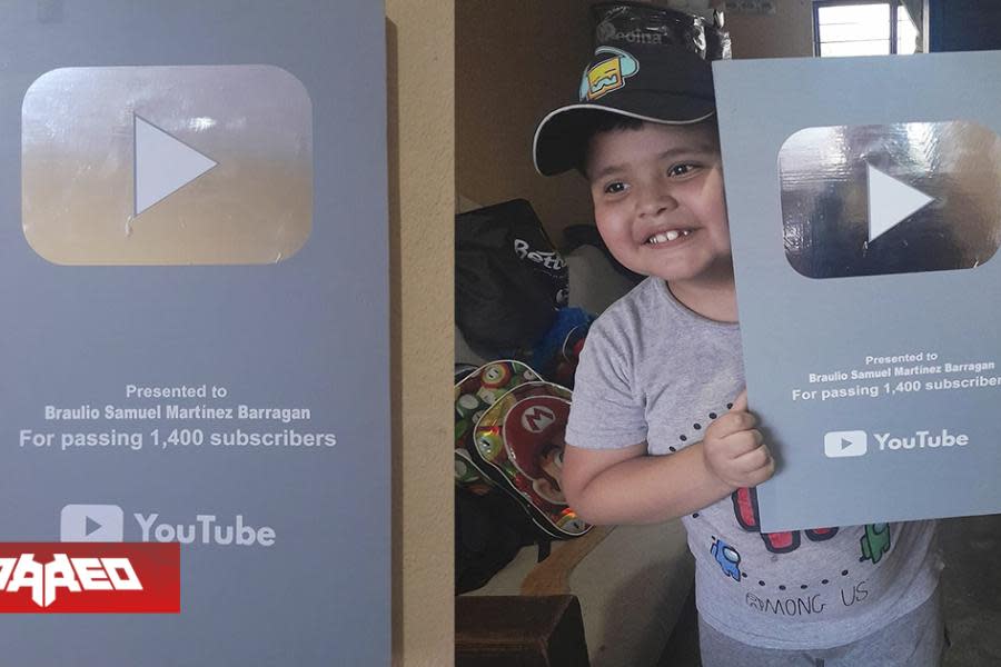 Padre le fabrica botón de YouTube de madera a su hijo para celebrar sus 1.400 suscriptores y llega a los 100 mil luego de hacerse viral