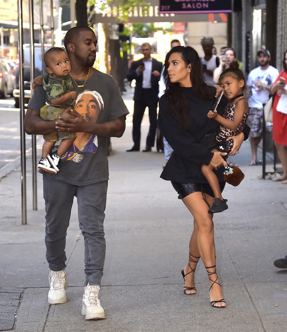 Kanye and Kim share four children including eldest two, North and Saint. Photo: Getty Images