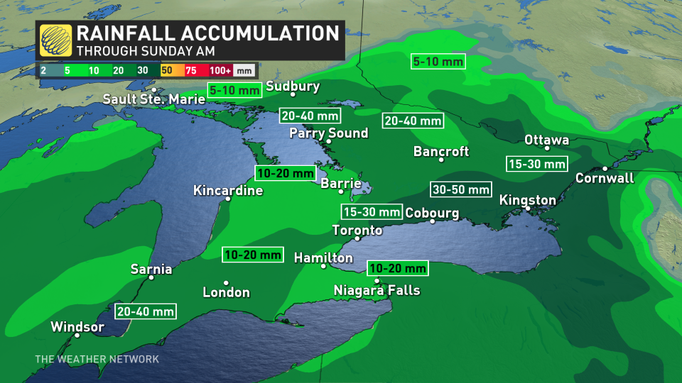 Ontario rainfall outlook