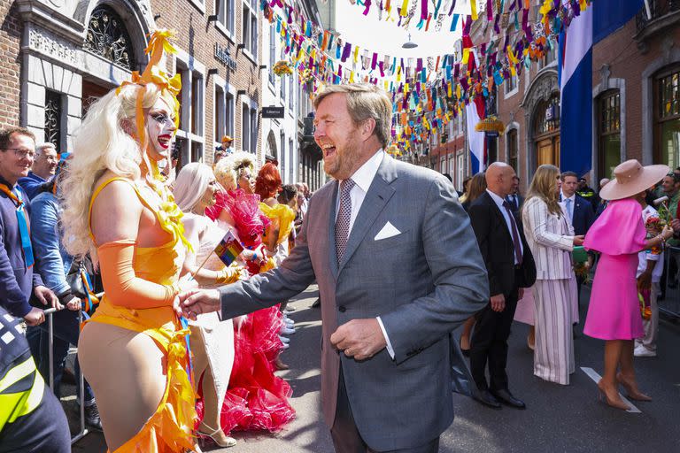 El rey Guillermo, durante el festival en Maastricht