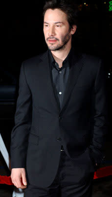 Keanu Reeves at the Hollywood premiere of Warner Bros. Pictures' Constantine