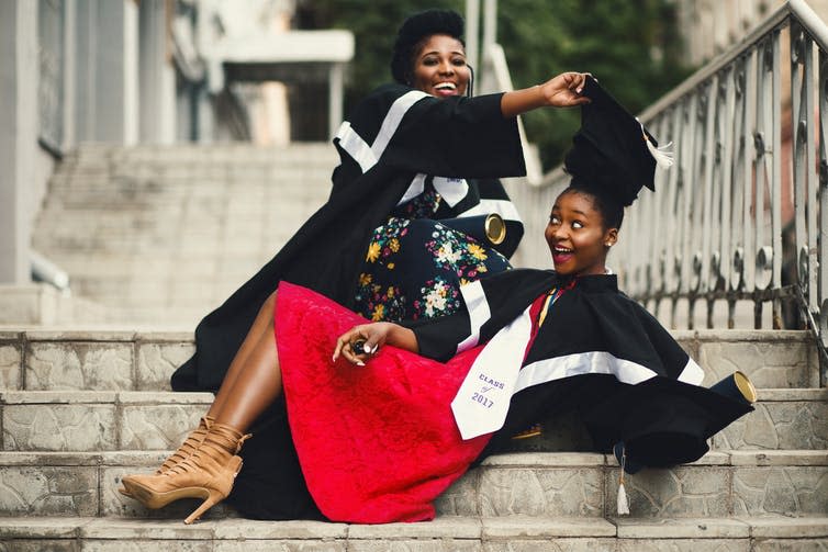 <span class="caption">Because everybody learns differently.</span> <span class="attribution"><a class="link " href="https://www.pexels.com/photo/shallow-focus-photography-of-two-women-in-academic-dress-on-flight-of-stairs-901964/" rel="nofollow noopener" target="_blank" data-ylk="slk:Pexels;elm:context_link;itc:0;sec:content-canvas">Pexels</a></span>