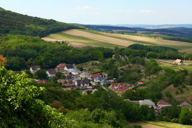 <p>Aubrie Pick</p> A view from the Bakony hills down to one of the region's many small villages.