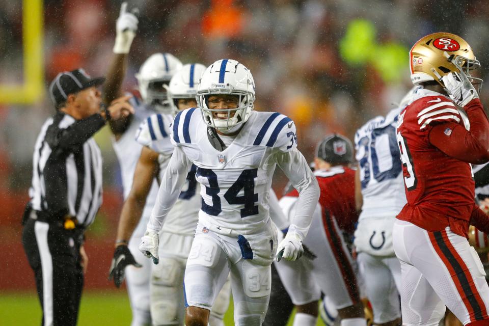 Indianapolis Colts cornerback Isaiah Rodgers has started two games this season, against Baltimore and against Arizona, as a second-year player out of Massachusetts.