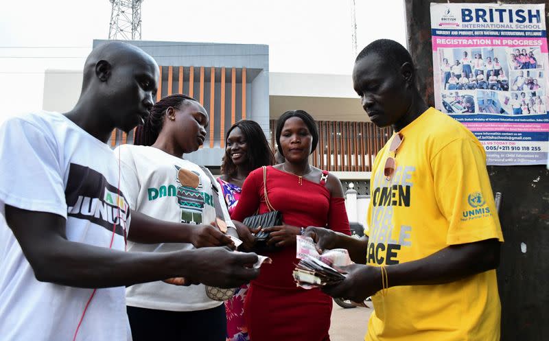 South Sudanese comedians find laughs in painful past, at the Nyakuron Cultural Centre in Juba