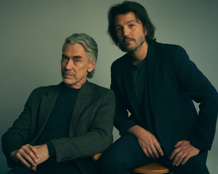 Tony Gilroy and Diego Luna at the ExCel London in London, United Kingdom on April 7, 2024. (Sophia Spring / For The Times)