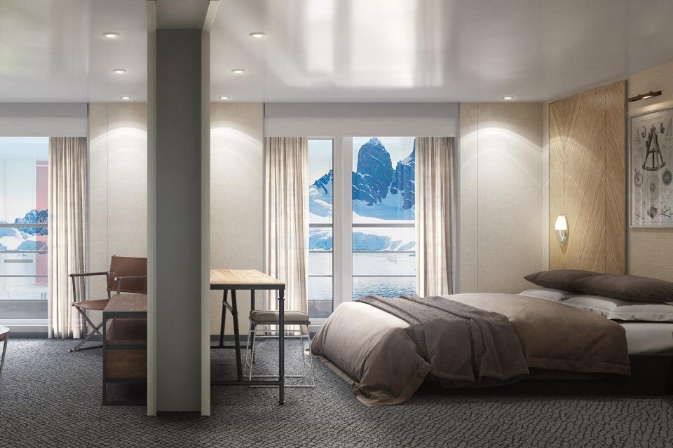 The grand suite on a Antarctica21 ship