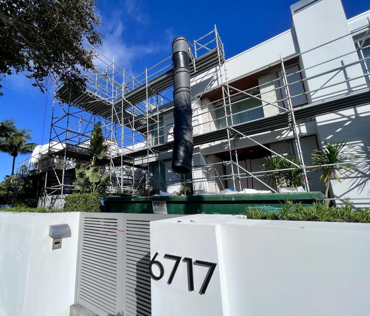 The home at 6717 S. Flagler Drive in West Palm Beach was purchased in 2021 for $16.2 million. At the time it was a record-high sale for a single-family home in West Palm Beach. The owner filed a lawsuit in 2022 alleging multiple defects in the home.