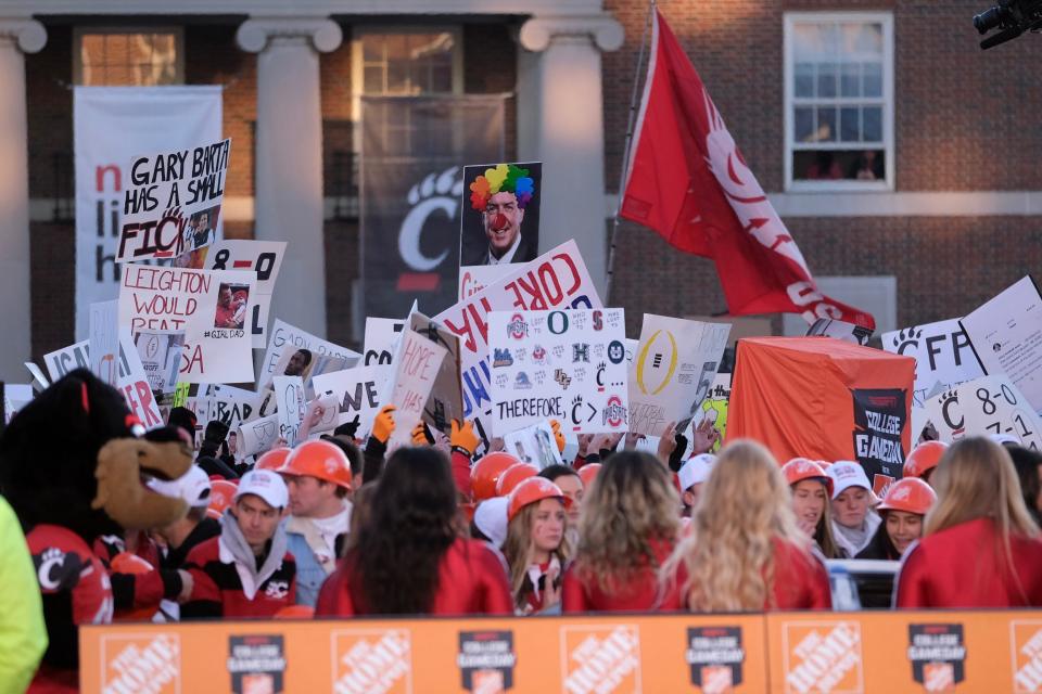 Signs from ESPN GameDay's visit to Cincinnati.