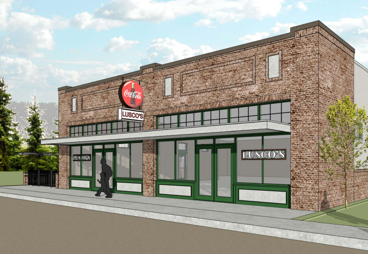 This is a rendering of what Lusco's Restaurant will look like in Taylor when it opens this fall. The owners are replicating the historic Lusco's from Greenwood with this new location.