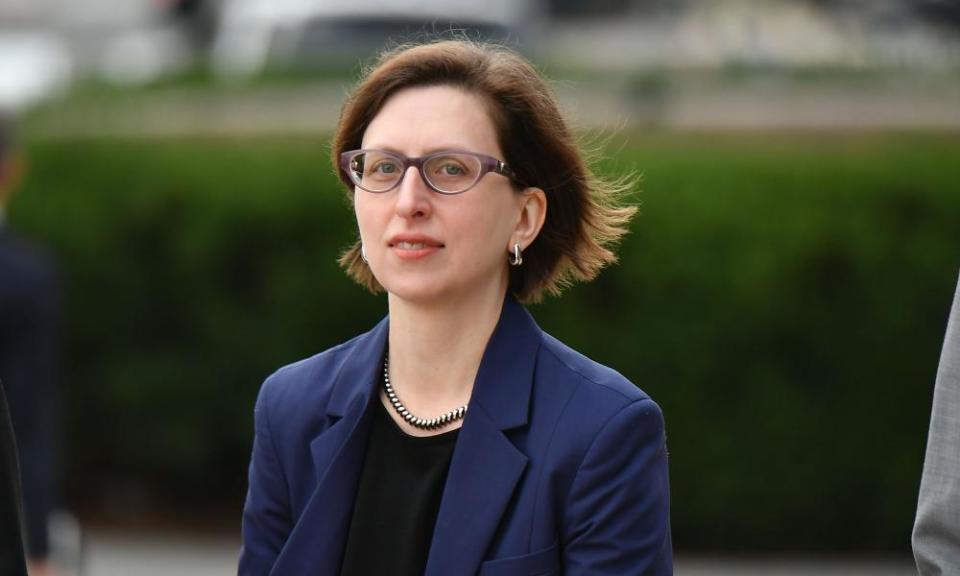 Laura Cooper, the deputy assistant secretary of defense for Russia, Ukraine and Eurasia arrives for a closed-door deposition in Washington DC.