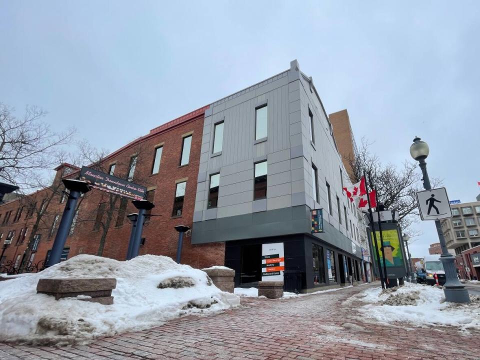 Codiac Regional RCMP originally expected to use the ground floor space at 795 Main St. in Moncton for its community policing unit last summer, but that is now delayed to this summer. (Shane Magee/CBC - image credit)