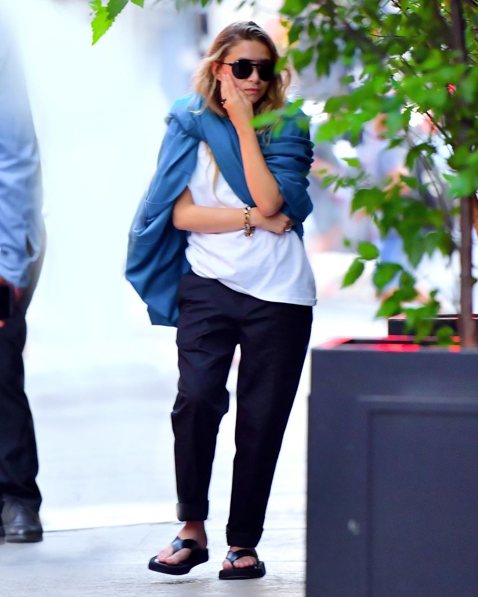 Summer layering, Olsen style.