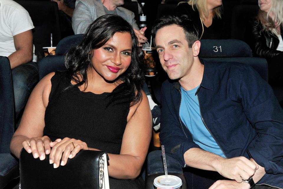 She also <a href="https://www.goodhousekeeping.com/life/relationships/a27359119/mindy-kaling-bj-novak-godfather-daughter/" rel="nofollow noopener" target="_blank" data-ylk="slk:said of Novak;elm:context_link;itc:0;sec:content-canvas" class="link ">said of Novak</a>, "In the <em>When Harry Met Sally </em>version of platonic friends, I too think that’s strange, but when you’ve known someone for as long as I’ve known him — the time that we met each other, which was like 24. Now, we’re both almost 40. It’s such a long time that he truly is just a part of my family."