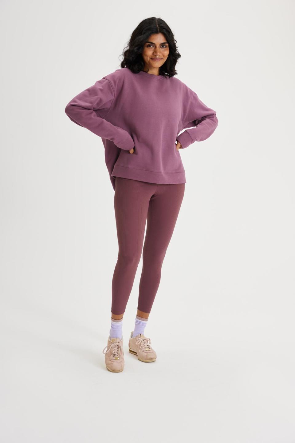 <p>"Ever since the temperatures dropped, I'm constantly reaching for this sweatsuit in my closet. It's comfortable, the colors are classic, and I can wear the pieces (see the <a href="https://girlfriend.com/products/tulipwood-50-50-classic-jogger" rel="nofollow noopener" target="_blank" data-ylk="slk:matching jogger here;elm:context_link;itc:0;sec:content-canvas" class="link ">matching jogger here</a>) as separates whenever I need! It also makes me feel better to have purchased something made from recycled materials." — <em>Kelly Chiello, Visuals Editor</em></p>