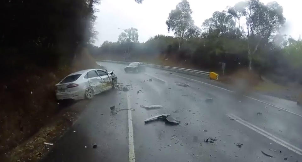 Luckily, no one in this crash was seriously injured. Source: Bayswater Mitre 10