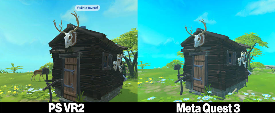 Comparing Townsmen VR on the PSVR 2 and the Meta Quest 3