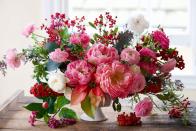 <p>Lovely pink hues can make a statement in just about any holiday centerpiece, but is decidedly "Christmas" when paired with tiny red berry sprigs. </p><p><em>Via <a href="http://tulipina.com/" rel="nofollow noopener" target="_blank" data-ylk="slk:Tulipina;elm:context_link;itc:0;sec:content-canvas" class="link ">Tulipina</a> </em></p>